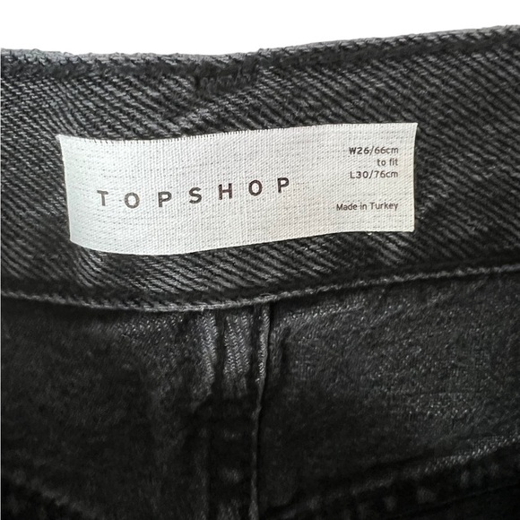 16. NWT Topshop Black Button Fly Jeans with Spilts on Sides - Picture 5 of 8